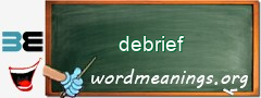 WordMeaning blackboard for debrief